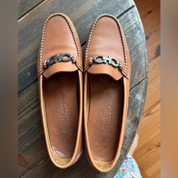 Salvatore Ferragamo Tan Leather Slip-On Loafers Salvatore Ferragamo Tan Leather Slip On Loafers Size 41.5 | eBay main image 2